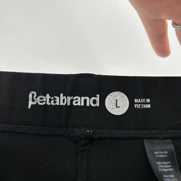 BETABRAND Black Straight Leg Stretch Work Career Trouser Pull On Pants Large - Picture 6 of 8